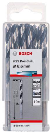 

10 HSS PointTeQ сверл 6.6 мм 2608577234 BOSCH