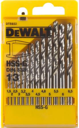 Набор сверл по металлу DeWalt DT5922-QZ 13шт