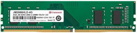 

Модуль памяти Transcend 4GB U-DIMM DDR4, 2666 МГц, 1Rx16, 1.2V