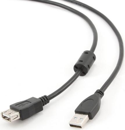 Фото - Bion Кабель удлинительный USB 2.0 A-A (m-f), 3м, черный [BXP-CCP-USB2-AMAF-030] кабель удлинительный usb 2 0 2xam af 1 8м gembird ccp usb22 amaf 6 позол конт черный пакет