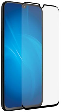 Закаленное стекло с цветной рамкой (fullscreen) для Samsung Galaxy A70 DF sColor-72 (black)