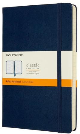 Блокнот Moleskine CLASSIC EXPENDED QP062EXPB20 130х210мм 400стр. нелинованный твердая обложка синий сапфир