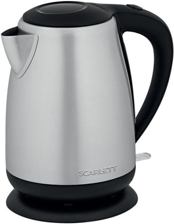 Чайник электрический Scarlett SC-EK21S93 2200 Вт серебристый чёрный 1.7 л металл чайник электрический scarlett sc ek27g19 2200 вт серебристый чёрный 2 2 л металл стекло