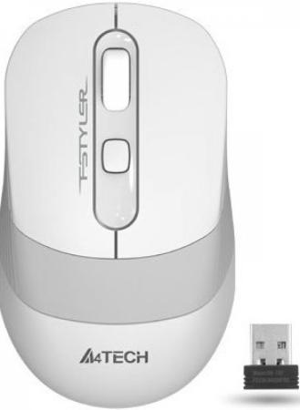 Мышь беспроводная A4TECH Fstyler FG10S белый серый USB