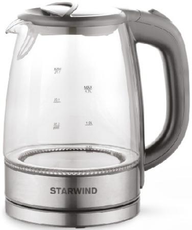 Чайник электрический StarWind SKG2315 2200 Вт серебристый серый 1.7 л металл/стекло