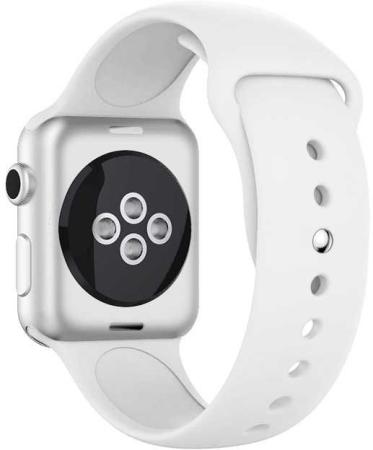 Ремешок силиконовый для Apple Watch (38-40мм) DF iClassicband-01 (white)