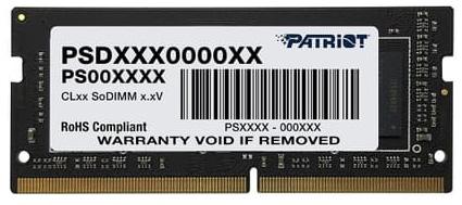 Оперативная память для ноутбука 16Gb (1x16Gb) PC4-19200 2400MHz DDR4 SO-DIMM CL17 Patriot Signature PSD416G240081S