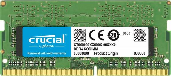 Оперативная память для ноутбука 8Gb (1x8Gb) PC4-21300 2666MHz DDR4 SO-DIMM CL19 Crucial CT8G4SFRA266