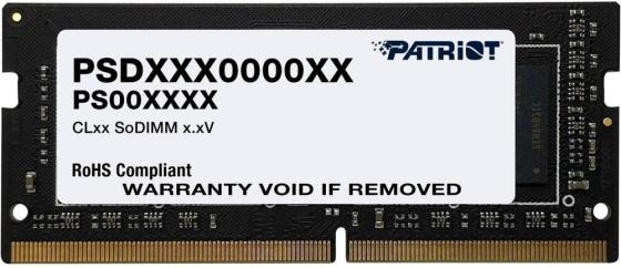 Оперативная память для ноутбука 16Gb (1x16Gb) PC4-25600 3200MHz DDR4 SO-DIMM CL22 Patriot Signature Line PSD416G320081S