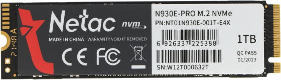 Твердотельный накопитель SSD M.2 1 Tb Netac N930E Read 2080Mb/s Write 1700Mb/s 3D NAND TLC