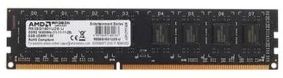 Оперативная память для компьютера 8Gb (1x8Gb) PC3-12800 1600MHz DDR3L DIMM CL11 AMD Radeon R5 Entertainment Series R538G1601U2SL-U