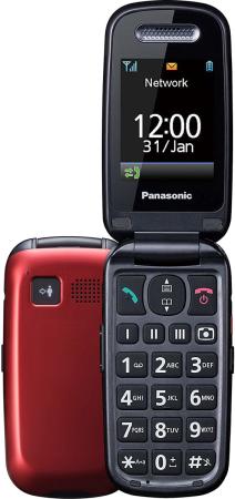 Телефон Panasonic TU456 красный 2.4" GPS Bluetooth 1 симкарта
