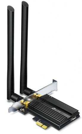 Сетевой адаптер Wi-Fi 6+ Bluetooth 5.0 TP-Link Archer TX50E AX3000 черный