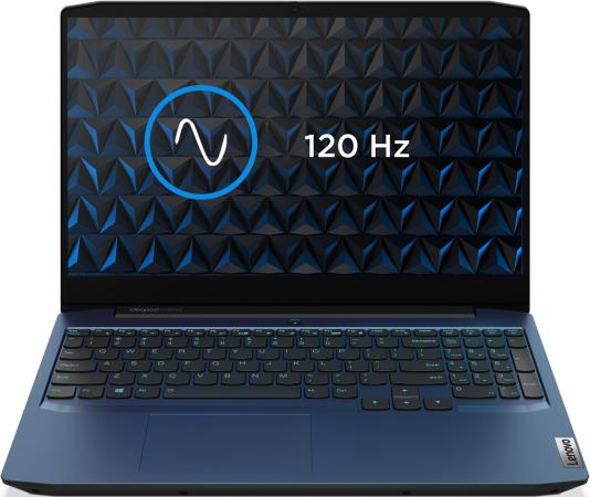 Ноутбук Lenovo IdeaPad Gaming 3-15 15IMH05 15.6" 1920x1080 Intel Core i7-10750H 512 Gb 8Gb WiFi (802.11 b/g/n/ac/ax) Bluetooth 5.0 nVidia GeForce GTX 1650 4096 Мб синий DOS 81Y40097RK