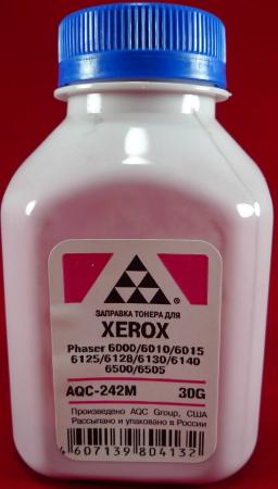 Тонер XEROX Phaser 6000/6010/6015/6125/6128/6130/6140/6500/6505  Magenta (фл. 30г) AQC-США фас.Россия
