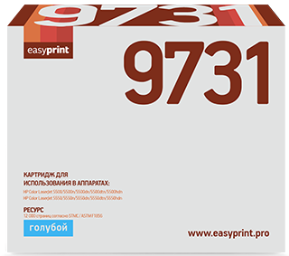 Картридж EasyPrint LH-9731 для HP Color LaserJet 5500 Color LaserJet 5550 12000стр Голубой картридж easyprint lh 83x совместимый