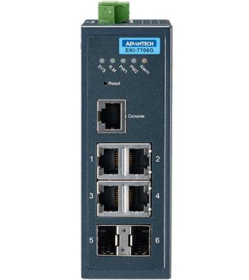 EKI-7706G-2F-AE   4GE+2SFP Gigabit Managed Redundant Industrial Switch Advantech