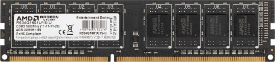Оперативная память для компьютера 4Gb (1x4Gb) PC3-12800 1600MHz DDR3 DIMM CL11 AMD R5 Entertainment Series R534G1601U1S-U