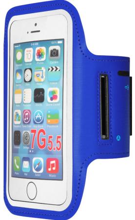 Чехол спортивный (неопрен) для смартфонов до 5.8 дюймов DF SportCase-01 (blue)