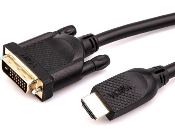 Кабель HDMI AM/DVI(24+1)M, 10м, CU, 1080P@60Hz, 2F, VCOM <CG484GD-10M>
