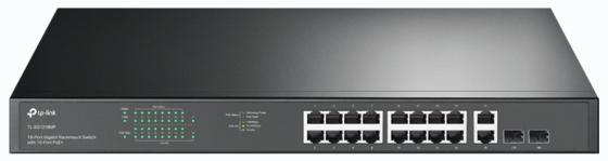 18-port gigabit Unmanaged switch with 16 PoE+ ports, 18 10/100/1000Mbps RJ-45 port, 2 combo SFP ports, compliant with 802.3af/at, 250W PoE budget, support 802.1p/DHCP QoS, plug and play, 1U 19-inch rack mountable