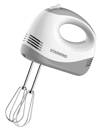 Миксер ручной Starwind SHM-211 250Вт белый/серый