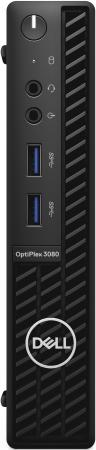 ПК Dell Optiplex 3080 Micro i5 10500T (2.3)/8Gb/SSD256Gb/UHDG 630/Linux/GbitEth/WiFi/BT/65W/клавиатура/мышь/черный