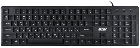 Клавиатура проводная Acer OKW020 USB черный