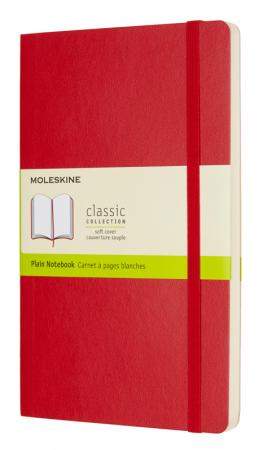 Блокнот Moleskine CLASSIC SOFT QP618F2 Large 130х210мм 192стр. нелинованный мягкая обложка красный