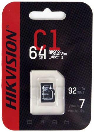 Карта памяти microSDHC 64Gb Hikvision HS-TF-C1(STD)