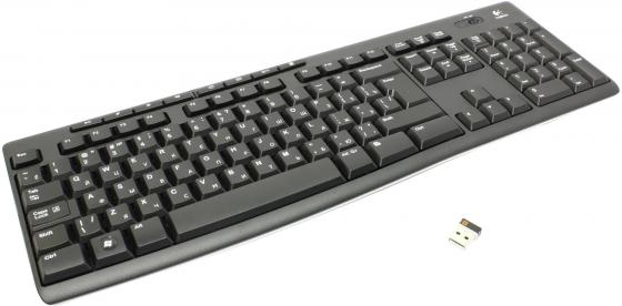 Клавиатура беспроводная Logitech K270 USB черный 920-003757 поврежденная упаковка