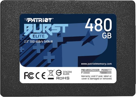 Твердотельный накопитель SSD 2.5" 480 Gb Patriot Burst Elite Read 450Mb/s Write 320Mb/s 3D NAND TLC