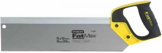 Stanley ножовка по дереву "fatmax jet-cut" с обушком с закаленным зубом 11 х 350мм (2-17-201)