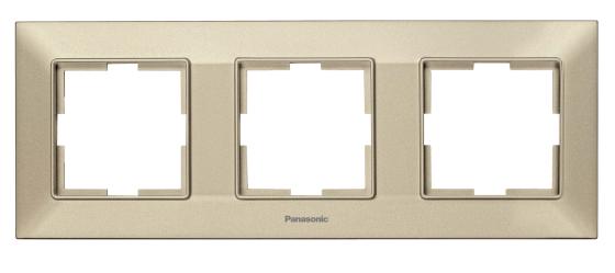Рамка Panasonic Arkedia Slim WNTF08032BR-RU 3x горизонтальный монтаж пластик бронза (упак.:1шт)