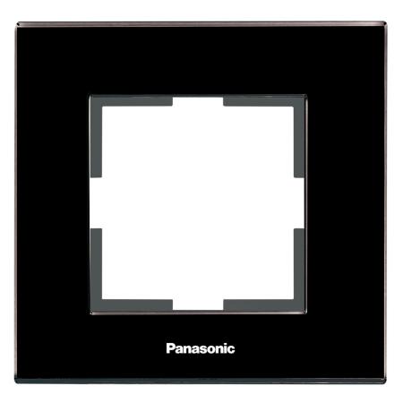 Рамка Panasonic Karre Plus WKTF08013GG-RU декоративная 1x стекло черный (упак.:1шт)