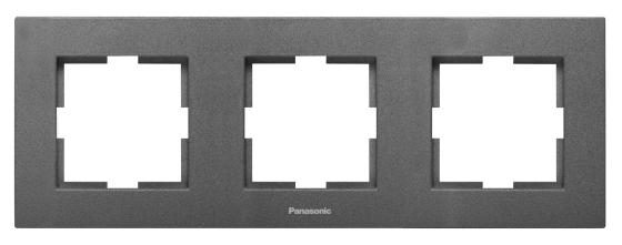 Рамка Panasonic Karre Plus WKTF08032DG-RU 3x горизонтальный монтаж пластик дымчатый (упак.:1шт)