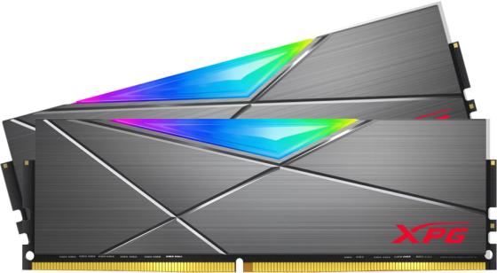 Оперативная память для компьютера 16Gb (2x8Gb) PC4-25600 3200MHz DDR4 DIMM CL16 ADATA XPG Spectrix D50 RGB Grey Gaming Memory AX4U32008G16A-DT50
