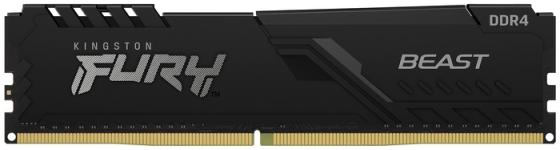 Оперативная память для компьютера 16Gb (1x16Gb) PC4-21300 2666MHz DDR4 DIMM CL16 Kingston FURY Beast Black KF426C16BB/16