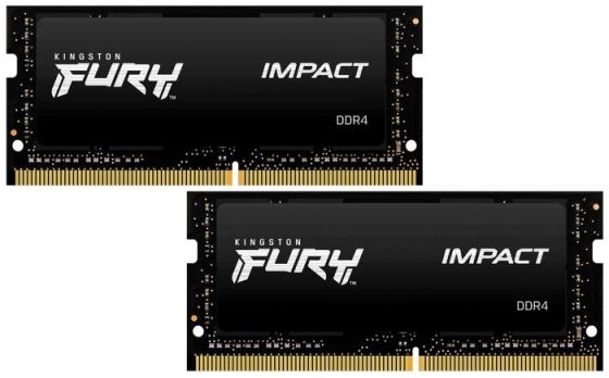Оперативная память для ноутбука 16Gb (2x8Gb) PC4-25600 3200MHz DDR4 SO-DIMM CL20 Kingston FURY Impact KF432S20IBK2/16