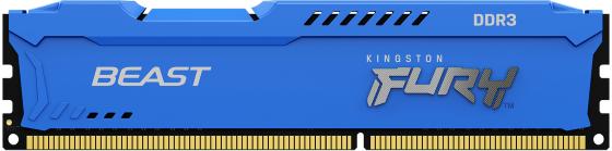 Оперативная память для компьютера 4Gb (1x4Gb) PC3-12800 1600MHz DDR3 DIMM CL10 Kingston FURY Beast Blue KF316C10B/4