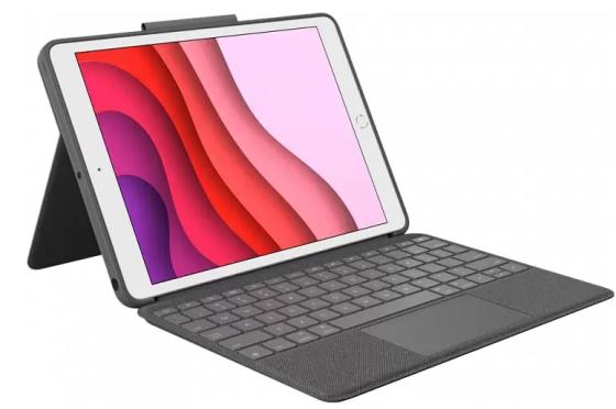 Клавиатура проводная Logitech Combo Touch for iPad 7-8-9 Gen Smart Connector графитовый 920-009994
