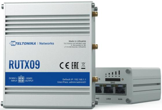 Маршрутизатор Teltonika RUTX09 4G (LTE) cat6 / 3G . 2x SIM / W-Fi / 4x RJ-45 / USB 2.0 / GPS/GNSS