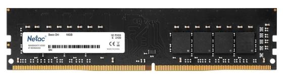Оперативная память для компьютера 16Gb (1x16Gb) PC4-21300 2666MHz DDR4 DIMM CL19 Netac Basic NTBSD4P26SP-16