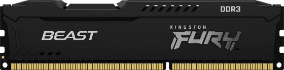 Оперативная память для компьютера 8Gb (1x8Gb) PC4-14900 1866MHz DDR3 DIMM CL10 Kingston FURY Beast Black KF318C10BB/8