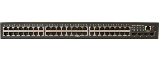 OSNOVO Управляемый L2 PoE коммутатор Gigabit Ethernet на 48 RJ45 PoE + 4*GE SFP, до 30W на порт, суммарно до 800W