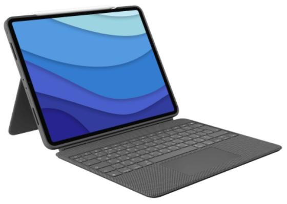 Клавиатура беспроводная Logitech Combo Touch для iPad Air (4-го поколения) Smart Connector серый 920-010271
