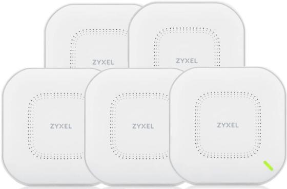 ZYXEL WAX610D (Pack of 5 pcs) NebulaFlex Pro Hybrid Access Point, WiFi 6, 802.11a / b / g / n / ac / ax (2.4 and 5 GHz), MU-MIMO, 4x4 dual-pattern antennas, up to 575 + 2400 Mbps, 1xLAN 2.5GE, 1xLAN GE, PoE, 4G / 5G protection