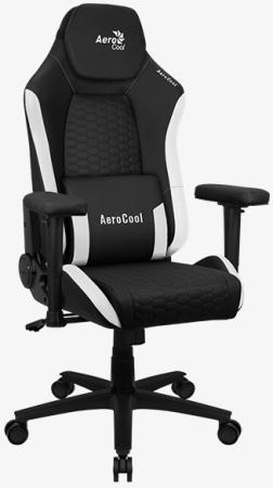 Кресло для геймеров Aerocool CROWN Leatherette Black White чёрный белый