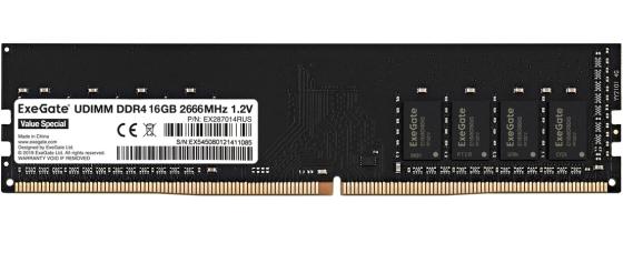 Оперативная память для компьютера 16Gb (1x16Gb) PC4-21300 2666MHz DDR4 UDIMM CL19 Exegate Value Special EX287014RUS
