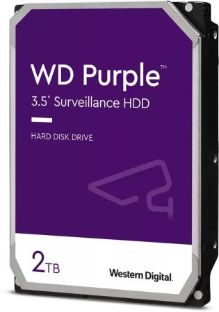 Жесткий диск 3.5" 2 Tb 5400 rpm 256 Mb cache Western Digital Purple Surveillance WD22PURZ SATA III 6 Gb/s